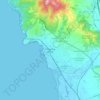 Mappa topografica Rosignano Solvay, mappa di rilievo, mappa dell'altitudine