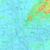 Mappa topografica 广州市, altitudine, rilievo