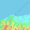 Mappa topografica Jijel, altitudine, rilievo