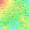 Mappa topografica 成都市, altitudine, rilievo