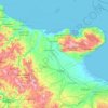 Mappa topografica Foggia, altitudine, rilievo
