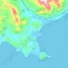 Mappa topografica Gaeta, mappa di rilievo, mappa dell'altitudine
