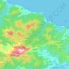 Mappa topografica Toudja, altitudine, rilievo