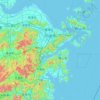 Mappa topografica 宁波市, altitudine, rilievo