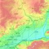 Mappa topografica 渭南市, altitudine, rilievo