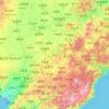 Mappa topografica 吉林省, altitudine, rilievo