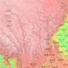 Mappa topografica 雅砻江, altitudine, rilievo