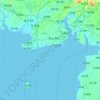 Mappa topografica Beihai, altitudine, rilievo