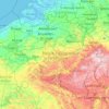 Mappa topografica Belgique, altitudine, rilievo