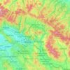 Mappa topografica Città metropolitana di Firenze, mappa di rilievo, mappa dell'altitudine