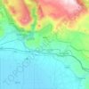 Mappa topografica Aielli, mappa di rilievo, mappa dell'altitudine
