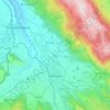 Mappa topografica Sulmona, mappa di rilievo, mappa dell'altitudine