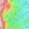 Mappa topografica Carpineto della Nora, mappa di rilievo, mappa dell'altitudine