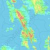 Mappa topografica Leyte, altitudine, rilievo