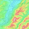 Mappa topografica Chieti, mappa di rilievo, mappa dell'altitudine