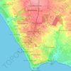 Mappa topografica Anzio, altitudine, rilievo