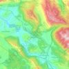Mappa topografica Borgorose, mappa di rilievo, mappa dell'altitudine
