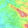 Mappa topografica Fara in Sabina, mappa di rilievo, mappa dell'altitudine