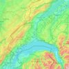 Mappa topografica Vaud, altitudine, rilievo