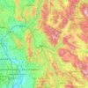 Mappa topografica Rieti, mappa di rilievo, mappa dell'altitudine