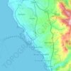 Mappa topografica Civitavecchia, altitudine, rilievo