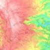 Mappa topografica Bagnoregio, mappa di rilievo, mappa dell'altitudine