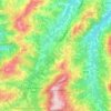 Mappa topografica Casacanditella, mappa di rilievo, mappa dell'altitudine