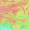 Mappa topografica Carinzia, altitudine, rilievo