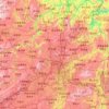 Mappa topografica 贵阳市, altitudine, rilievo