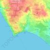 Mappa topografica Nettuno, altitudine, rilievo