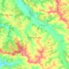Mappa topografica Margouët-Meymes, altitudine, rilievo