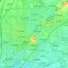 Mappa topografica 路北区, altitudine, rilievo