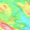 Mappa topografica Cagnano Amiterno, mappa di rilievo, mappa dell'altitudine