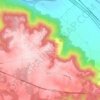 Mappa topografica Bassano in Teverina, mappa di rilievo, mappa dell'altitudine