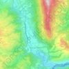 Mappa topografica Bussi sul Tirino, mappa di rilievo, mappa dell'altitudine
