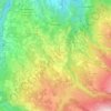 Mappa topografica Abbateggio, mappa di rilievo, mappa dell'altitudine