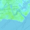 Mappa topografica City Proper, altitudine, rilievo
