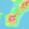 Mappa topografica RC, mappa di rilievo, mappa dell'altitudine