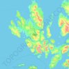 Mappa topografica Skye, altitudine, rilievo