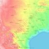 Mappa topografica Texas, altitudine, rilievo