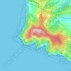 Mappa topografica Parco Naturale Regionale di Portofino, altitudine, rilievo
