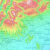 Mappa topografica Vicenza, altitudine, rilievo