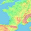 Mappa topografica France, altitudine, rilievo
