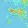 Mappa topografica Hong Kong, altitudine, rilievo