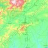 Mappa topografica Fundão, altitudine, rilievo