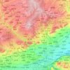 Mappa topografica 咸阳市, altitudine, rilievo