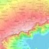 Mappa topografica Tagaytay, altitudine, rilievo