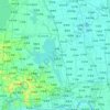 Mappa topografica 扬州市, altitudine, rilievo