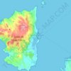 Mappa topografica Carloforte, altitudine, rilievo