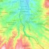 Mappa topografica Cosenza, altitudine, rilievo